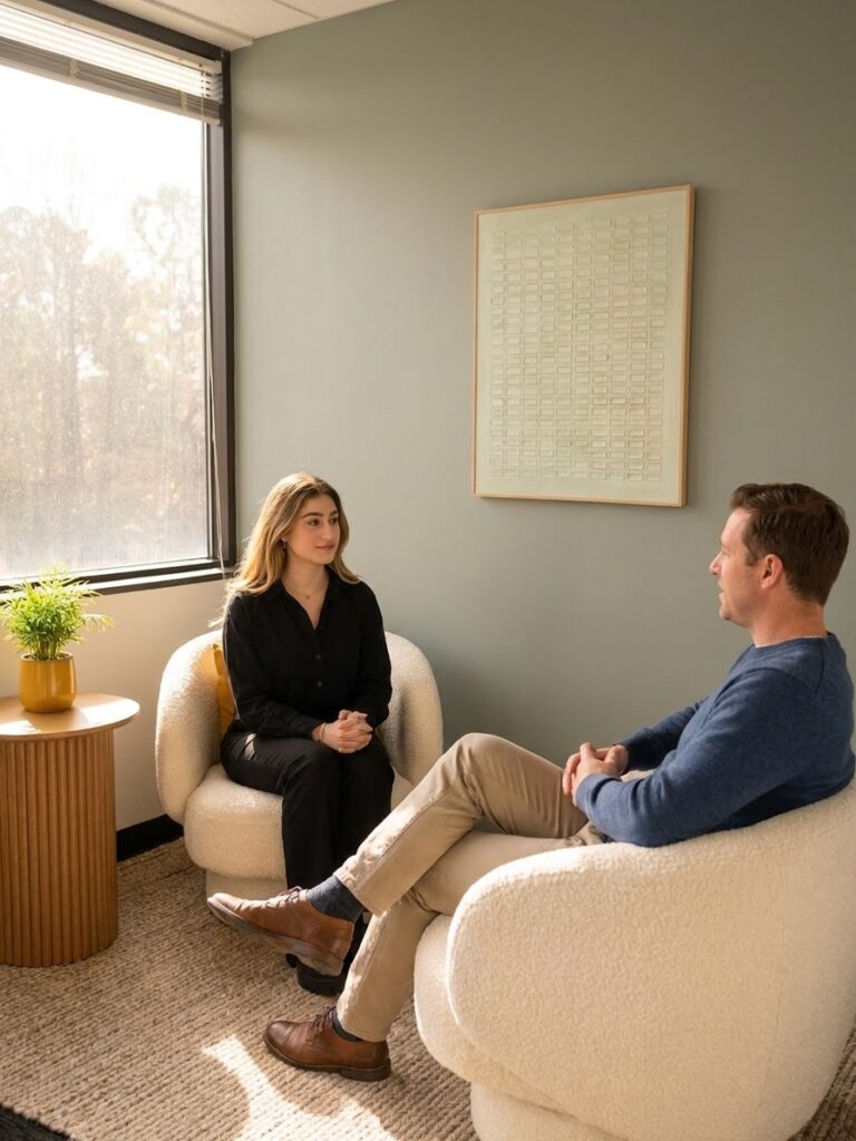  Patient working with a provider at a mental health therapy clinic in Brooklyn, NY
